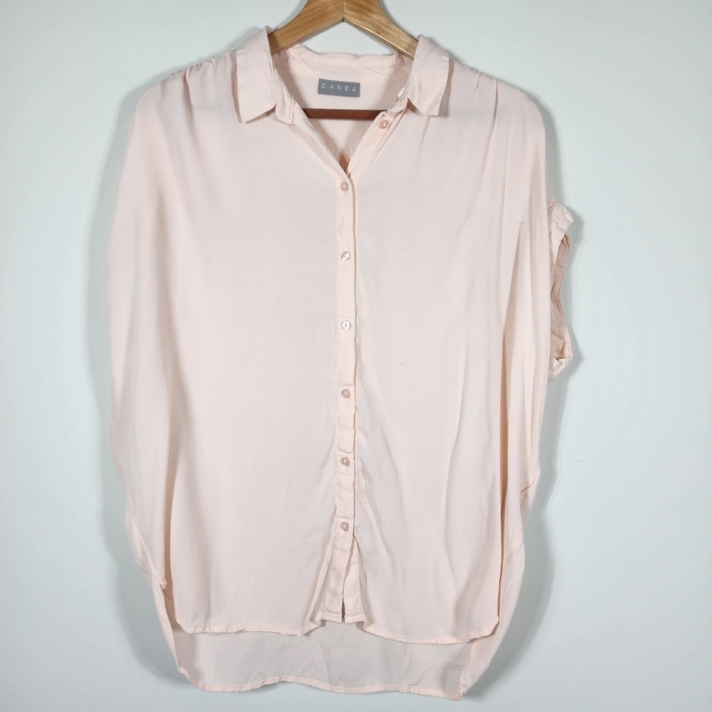 Women's Pink Canda Batwing style Sleeveless Blouse